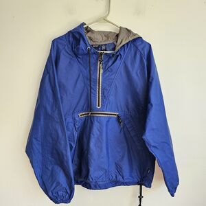 VTG 90s Gap 1/4 Zip Hooded Windbreaker Jacket Adult Small Blue Unlined Retro